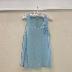 Embellished mint blue tank
